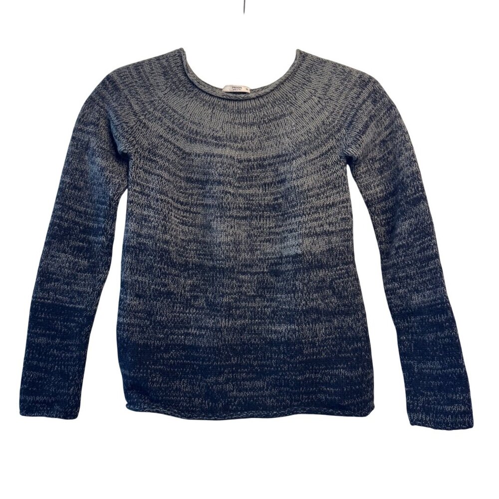 PRADA Gray Gradient Sweater Womens 2 38 Soft Wool Cashmere Australian Exclusive